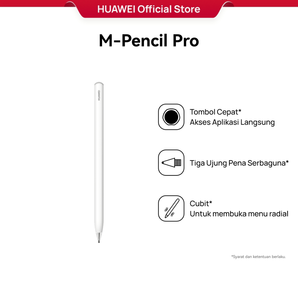HUAWEI M-Pencil Pro | Direct App Access | Three Versatile Pen Tips | Pinch to open Radial Menu