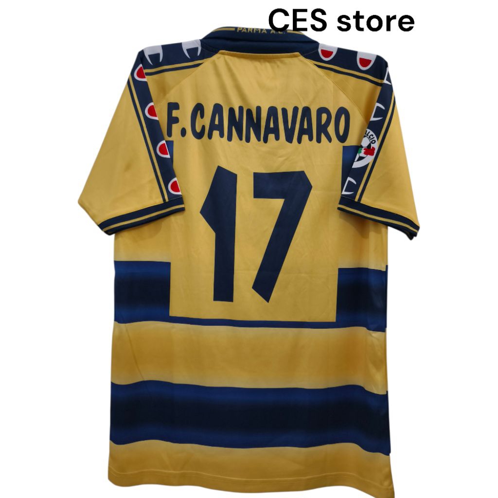 jersey baju bola retro parma home 2000 cannavaro sport casual