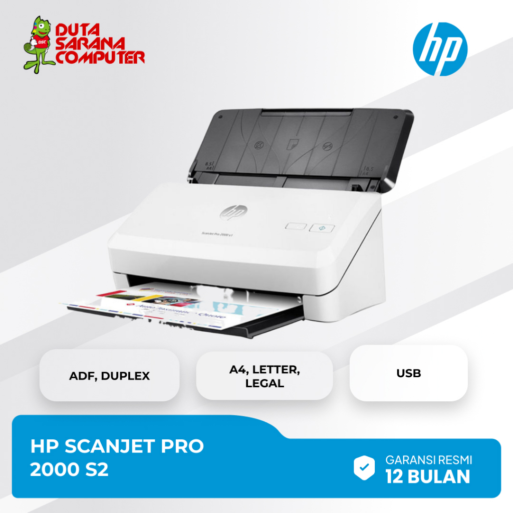 Scanner HP ScanJet Pro 2000 s2 – ADF Document Processor F4 Original Resmi