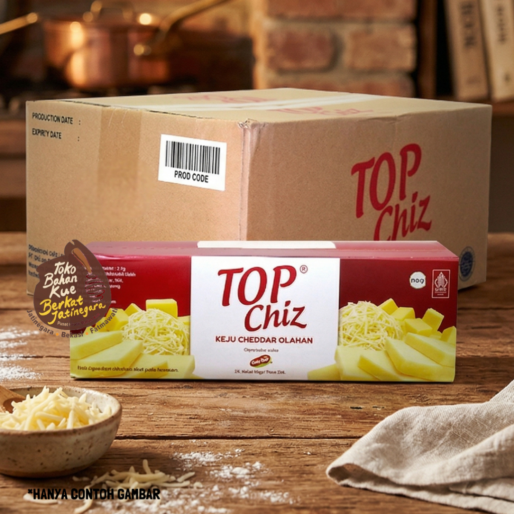 KEJU TOP CHIZ KEMASAN 2 KG / KEJU CHEDDAR KERTON