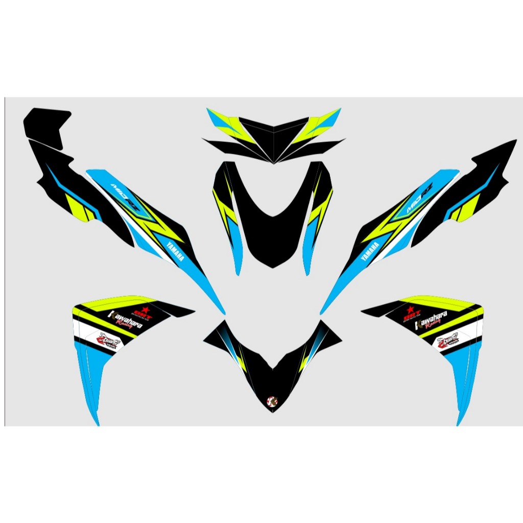 decal mio m3 racing biru keren