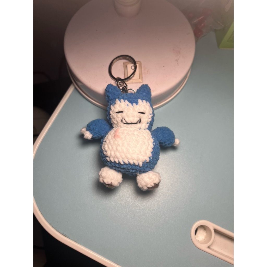 Snorlax crochet keychain