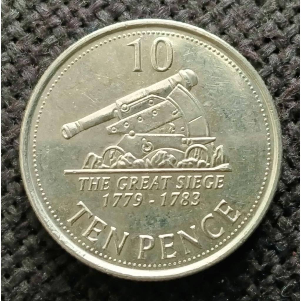 Koin Gibraltar 10 Pence Meriam 2013