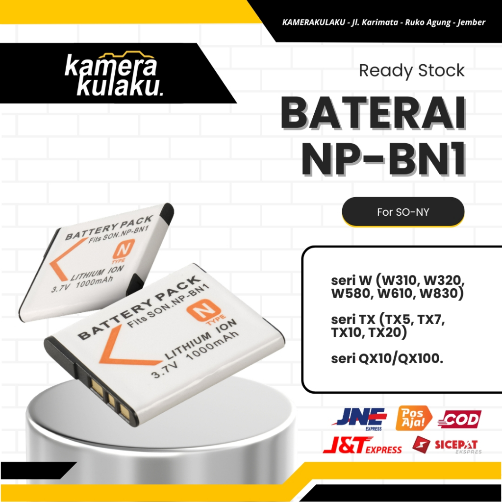 NP-BN NP-BN1 BATTERY BATERAI KAMERA SONY CYBERSHOOT W810 W830 W850 W350 W580 W730 W610 TX 6