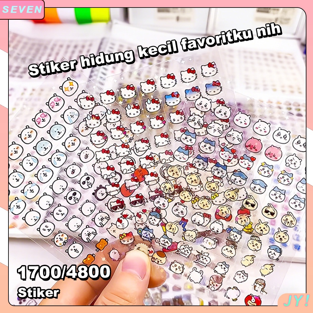 Stiker buku mini lucu / Stiker dekorasi buku anak-anak / Stiker kuku lucu dengan gambar kartun untuk