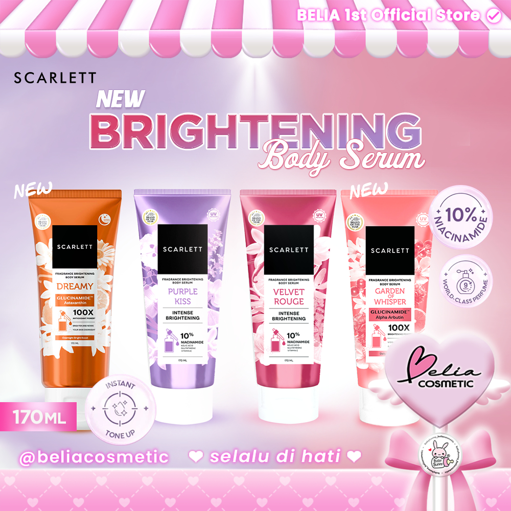 [ BELIA ] SCARLETT 10% Niacinamide Fragrance Brightening Body Serum 170ml | Velvet Rouge Purple Kiss