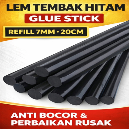 Lem Tembak Hitam Super Kuat Glue Stick Anti Bocor Tambal Ember, Plastik & Barang Rusak Tanpa Ganti