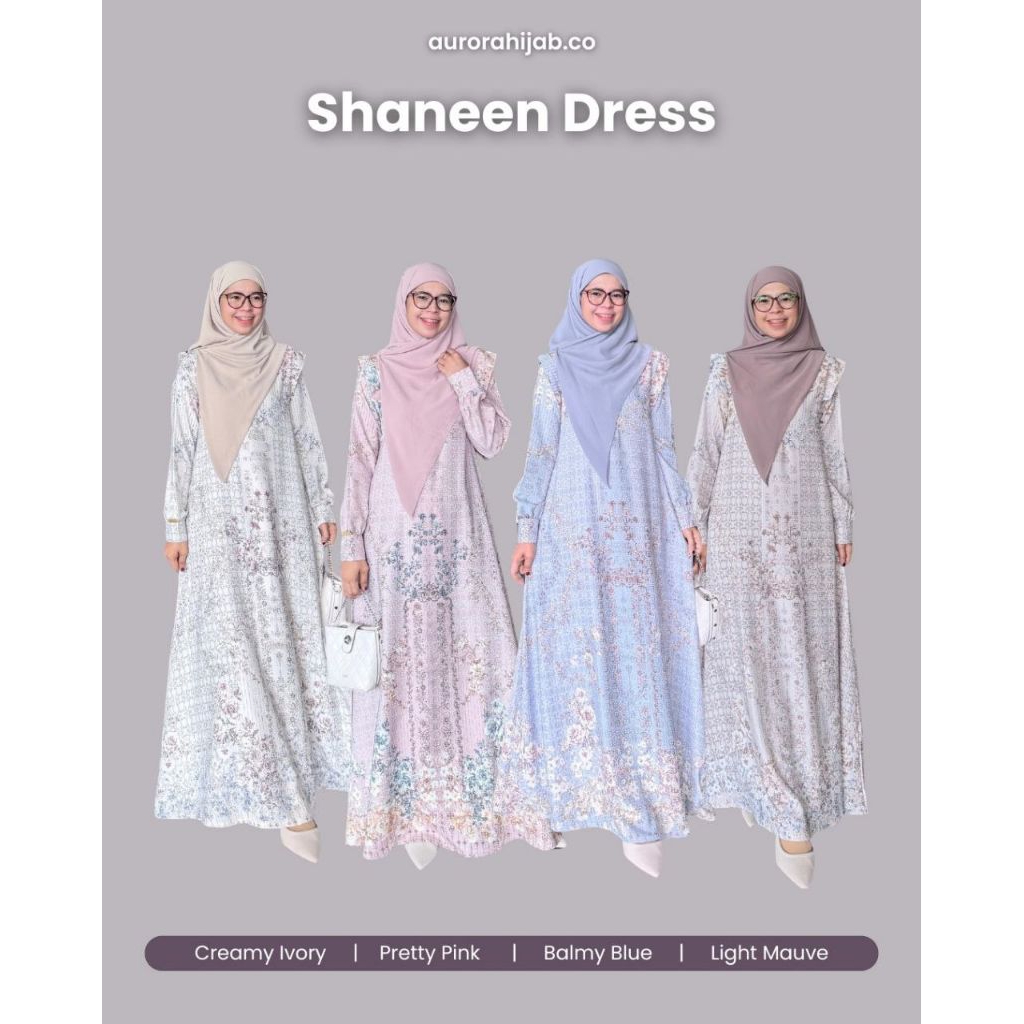 GAMIS SHANEEN BY AURORA HIJAB (GAMIS SAJA) // GAMIS SYARI RAYON MOTIF