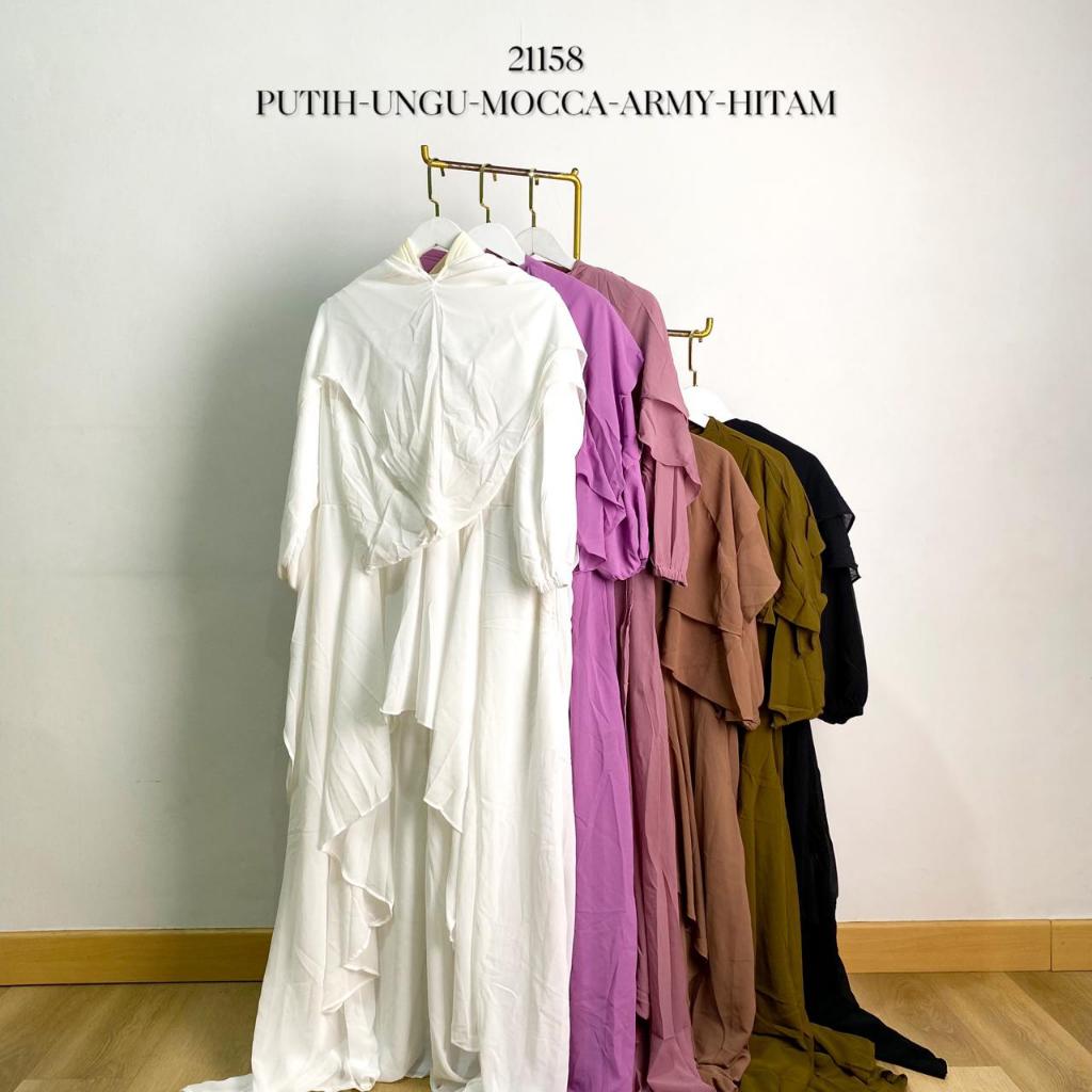 522244 - 21158 LONG MAXI SIFON POLOS JILBAB GAMIS SYARI POLOS PREMIUM LONGDRESS MAXI LEBARAN WANITA 