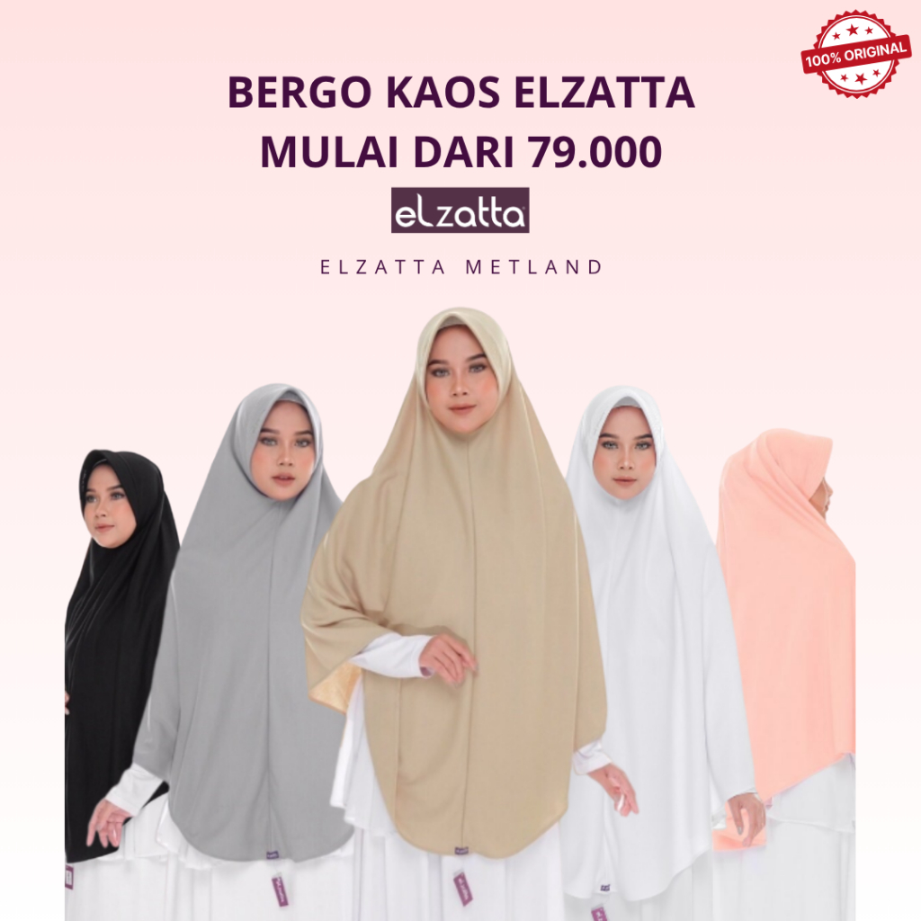 Elzatta Bergo Kaos Elzatta M kerudung Sekolah Menutup dada