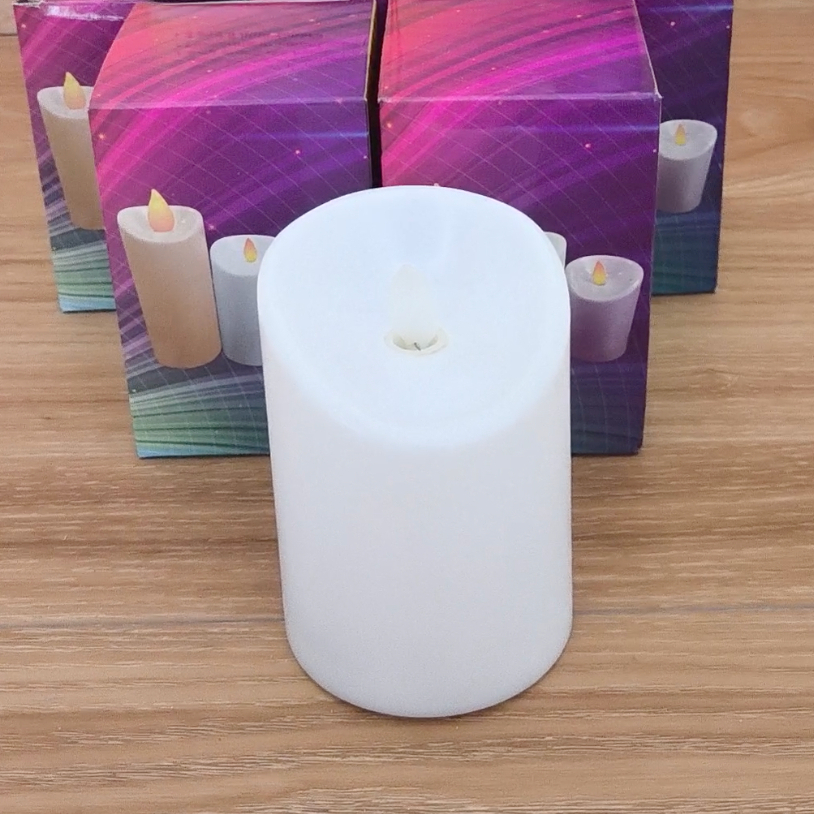 Lilin Elektrik LED Berwarna Kuning Sumbu Api Goyang