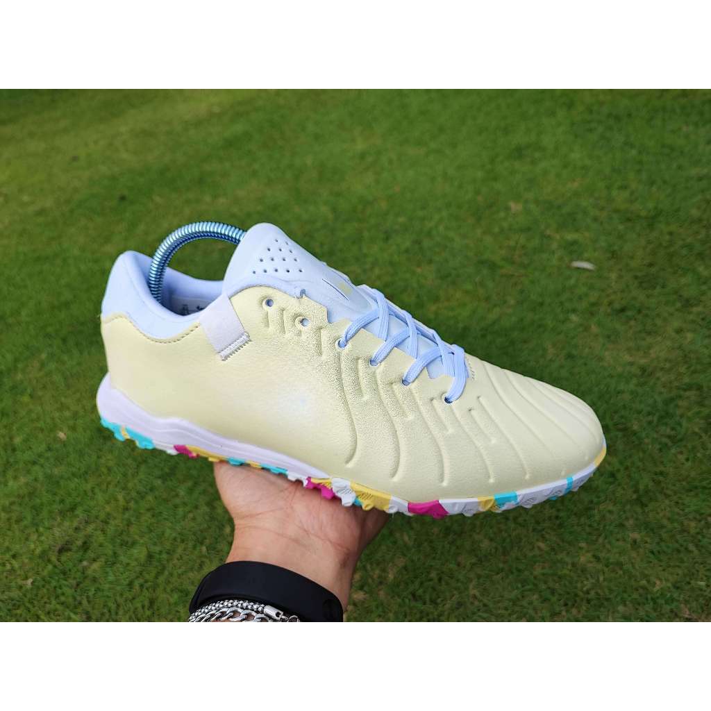 [Bisa COD] Sepatu Futsal React Tiempo Legend X Pro TF - Beige White Rainbow