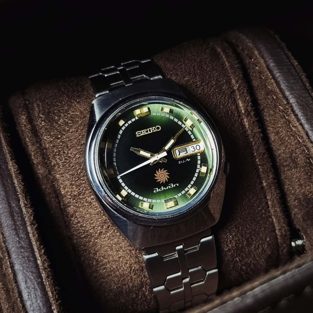 Vintage RARE 1970s Seiko Advan Green Fume Dial All Original