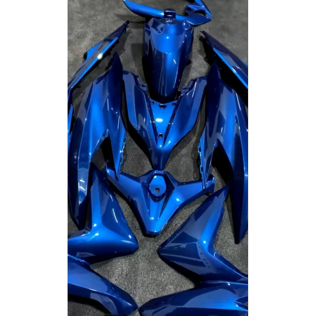 cat motor warna biru sahpr metalik pu orginal