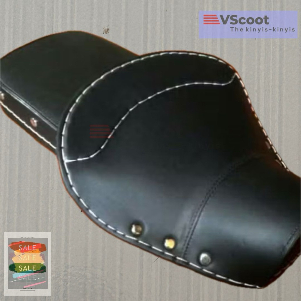 Jok Sadel Pisah Double Depan Belakang model koboi cowboy vespa vbb super sprint PS Vglb