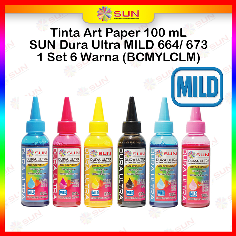 Tinta Epson 664/ 673 Art Paper Ultra Vivid Photo Korea Terbaik - SUN DURA ULTRA INK 100 ml untuk Eps
