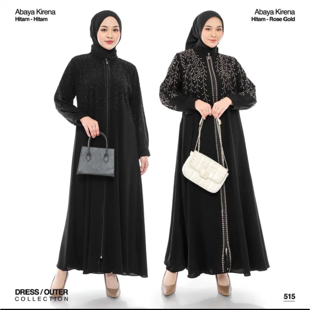 terbaru gamis abaya hitam elegan premium tsamira dress muslimah syari modern jumbo jetblack tsamira