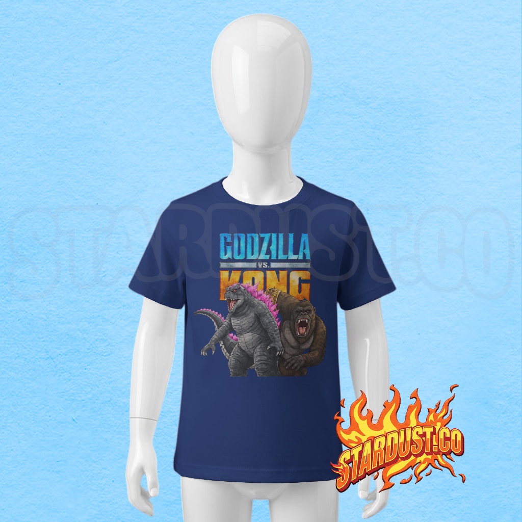 Kaos Anak Godzilla vs Kong / Atasan Baju Anak Godzilla vs King Kong BISA COD