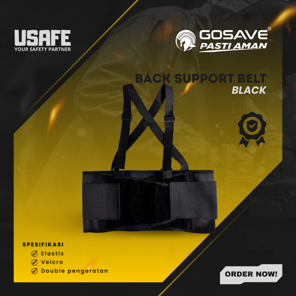 GOSAVE Back Support Belt Korset Angkat Beban Penyangga Punggung