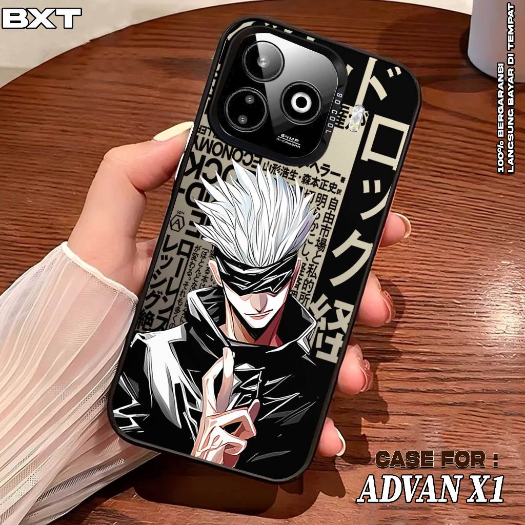 Case Hp Advan X1 - So Cool Hologram Premium - Motif GOJO - Softcase Hybrid Imd Cewe Cowo Casing Glos