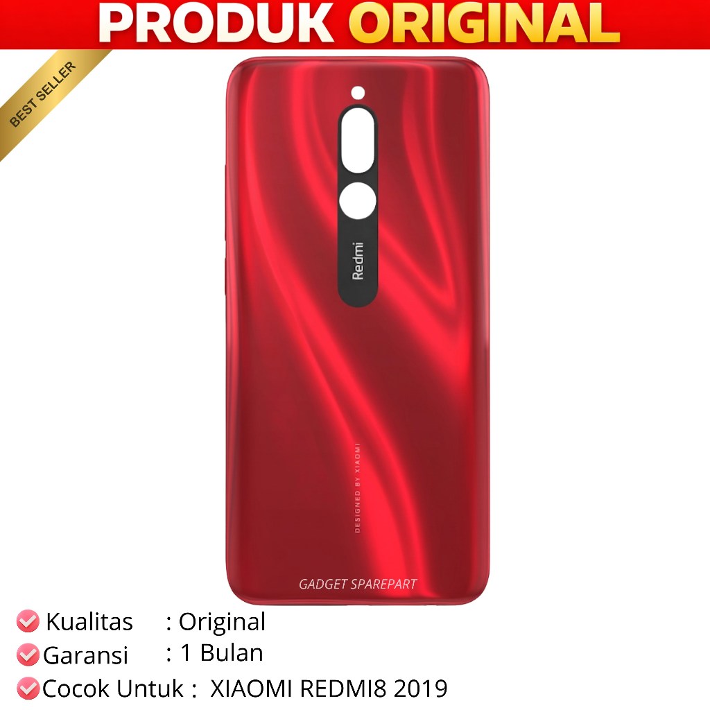 BACKDOOR XIAOMI REDMI8 2019 +ANTENA ORI NEW