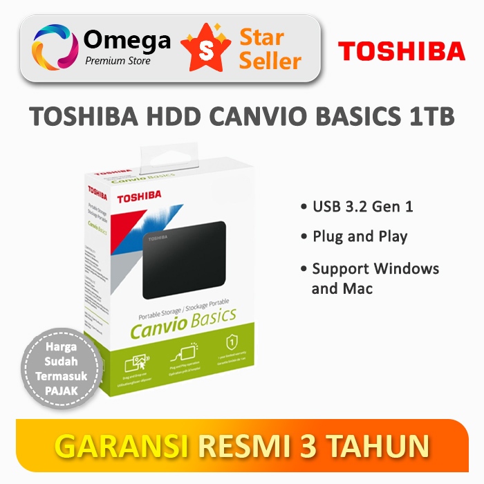 Toshiba Canvio Basics HDD External 1TB