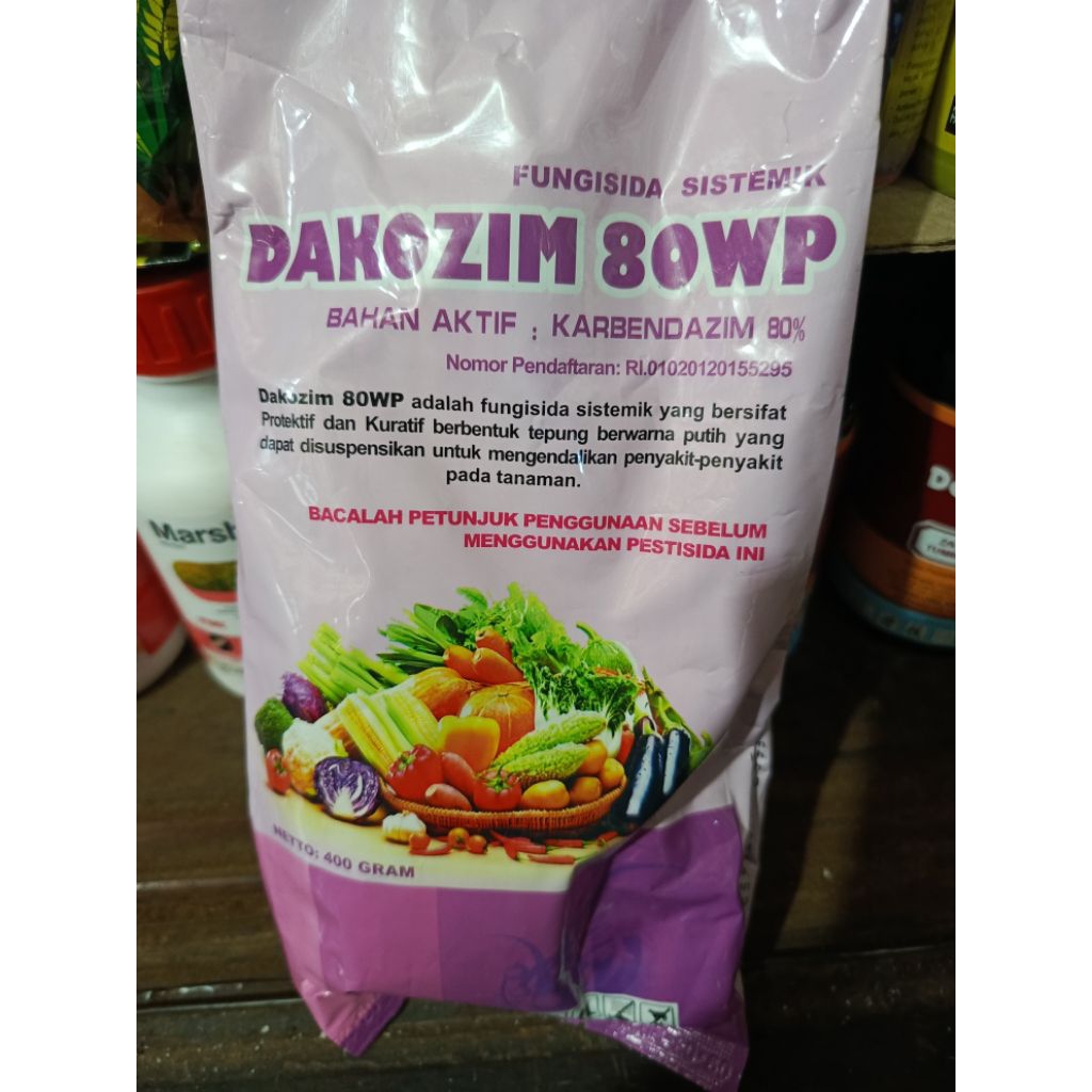 Fungisida DAKOZIM 80WP 400GR Bahan aktif : Karbendazim 80%