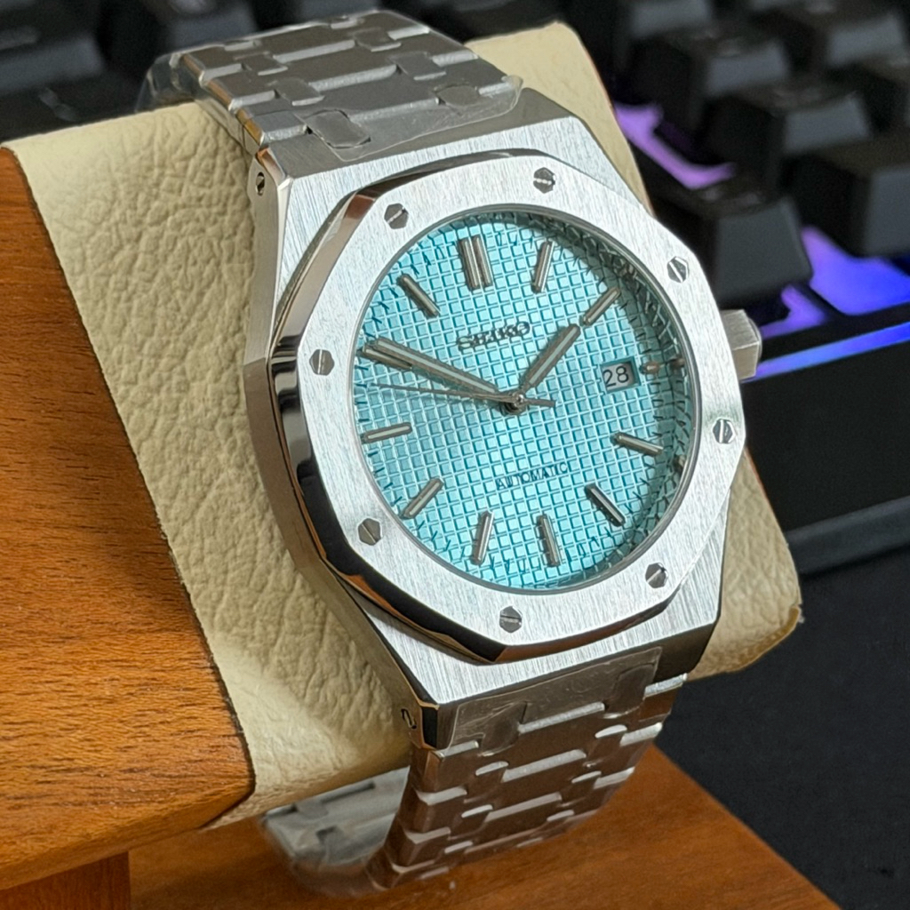 Seikoak Ice Blue NH35 Automatic Jam Tangan Pria