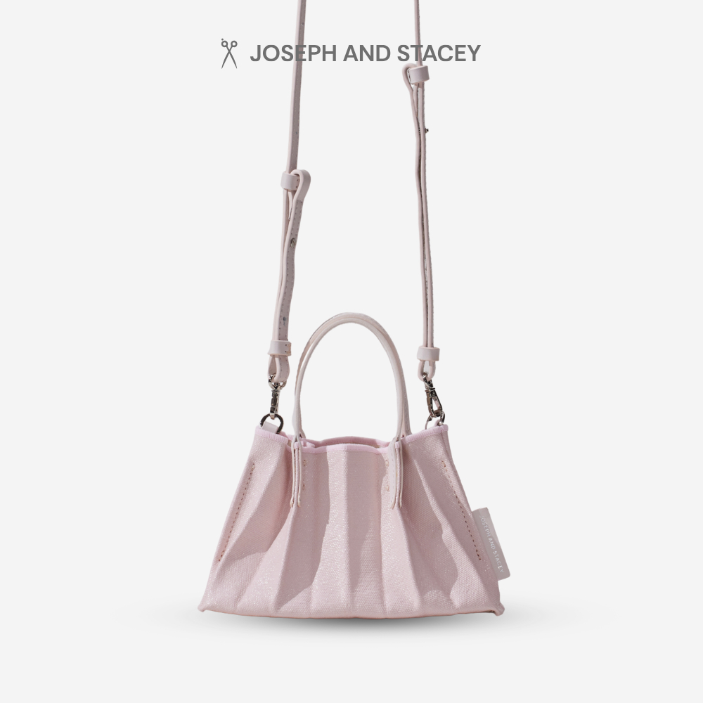 Joseph And Stacey - Lucky Pleats Canvas Coated Baby Bag - Pale Pink