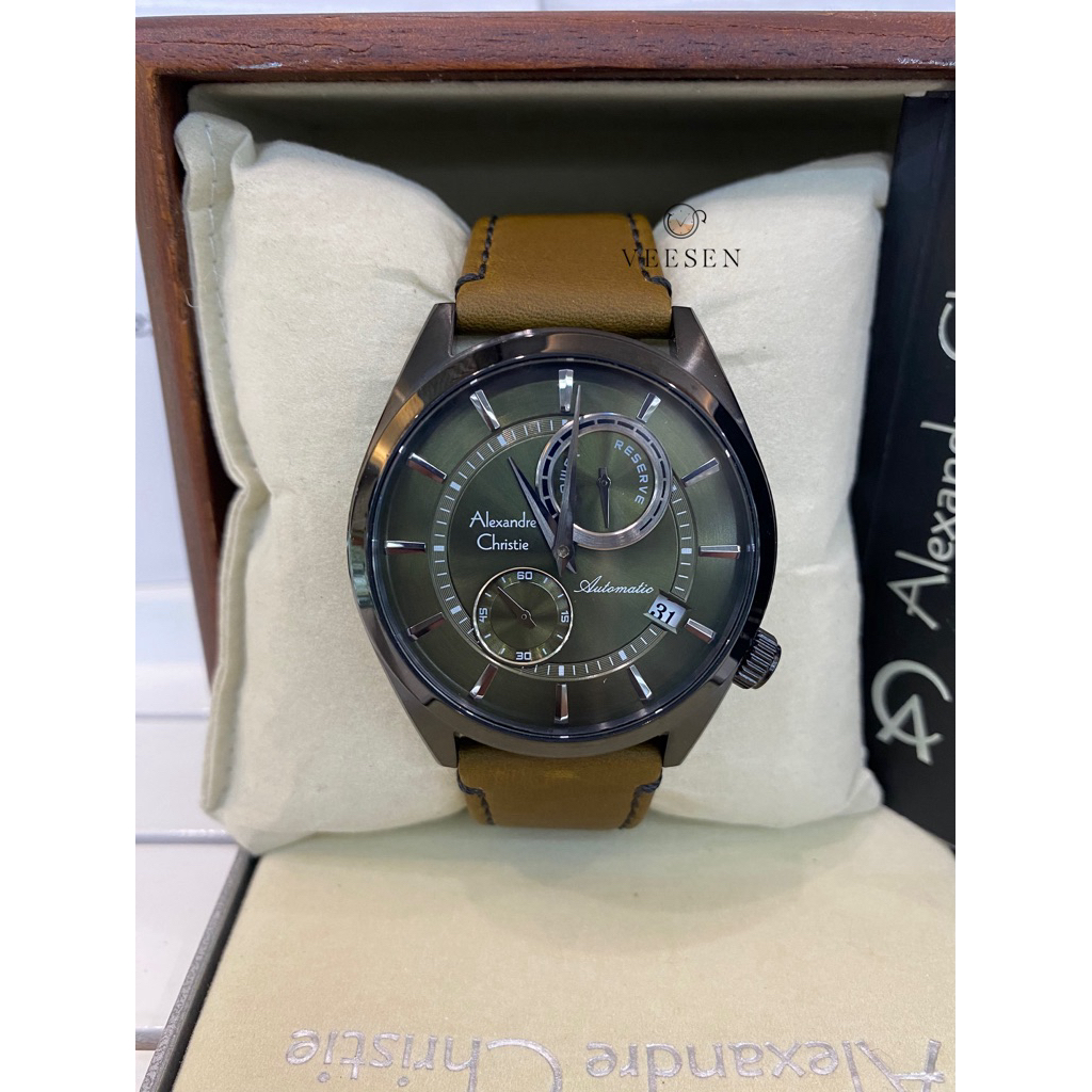 Jam Tangan Alexandre Christie AC 3041 Original Kulit Pria