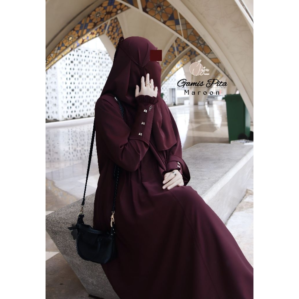 gamis pita premium renda sukabumi