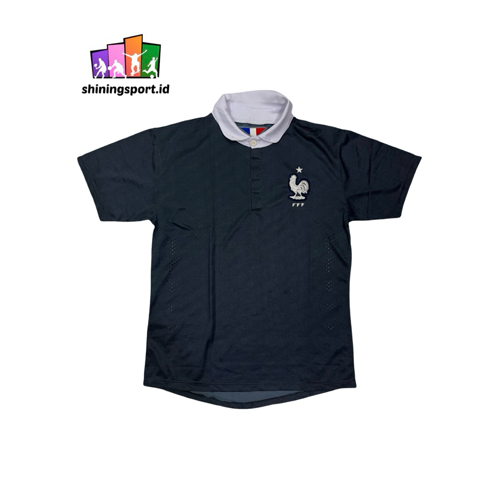 Jersey Bola Anak Hingga Remaja Retro Vintage Team France Home WC 2014 All Size Fit To XL 7 Stars 100