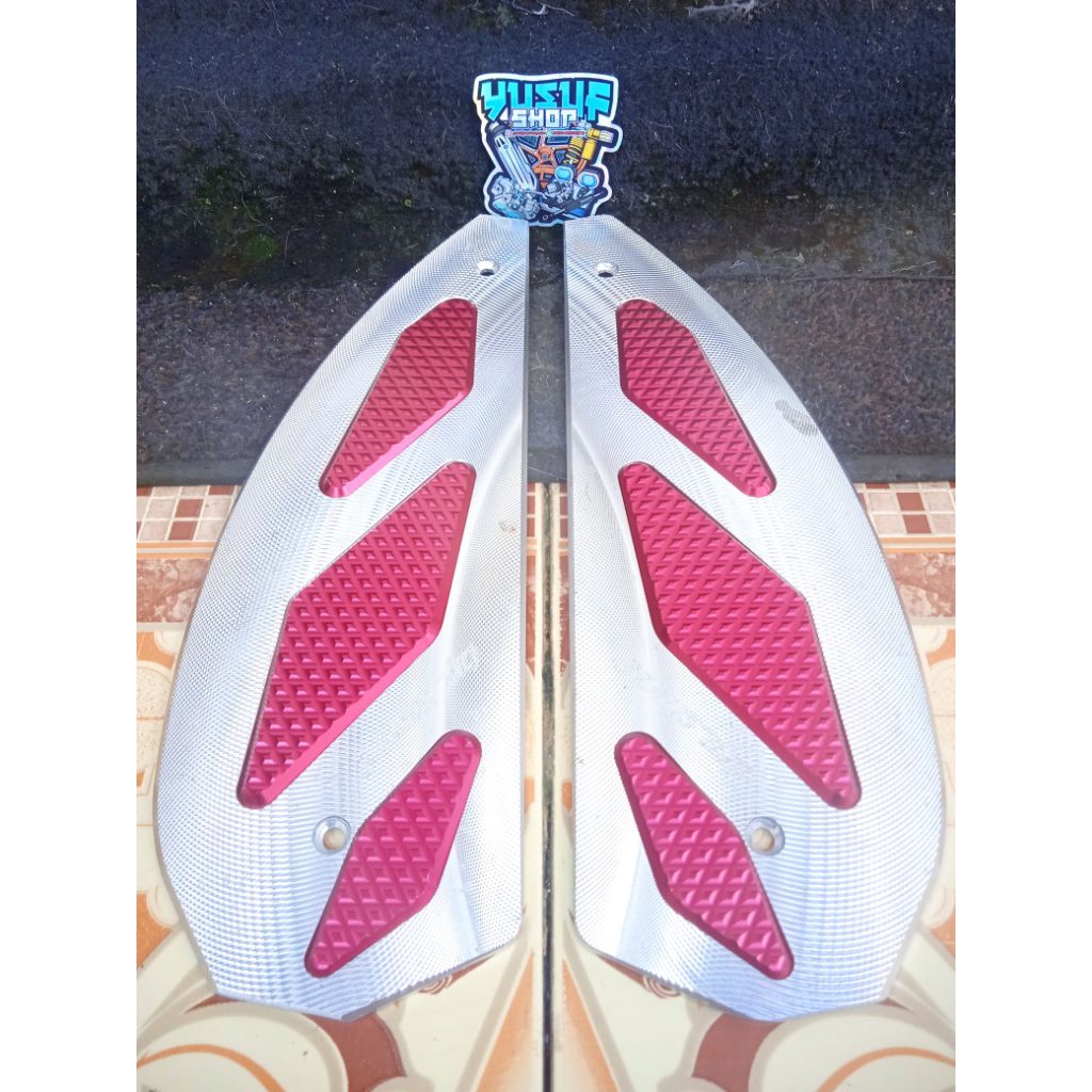 bordes scoopy karbu original Top Secret Alumunium CNC Tebal