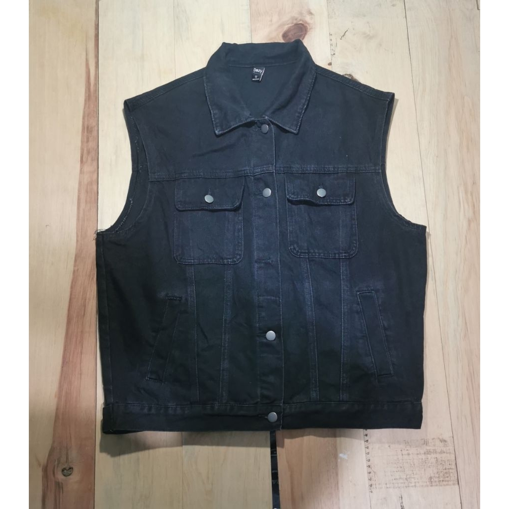 Vest Denim Black Jeans Lazy - 1418