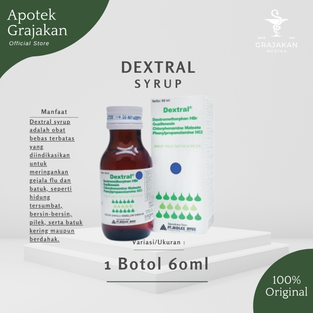 Dextral Sirup Obat Batuk Pilek 60ml