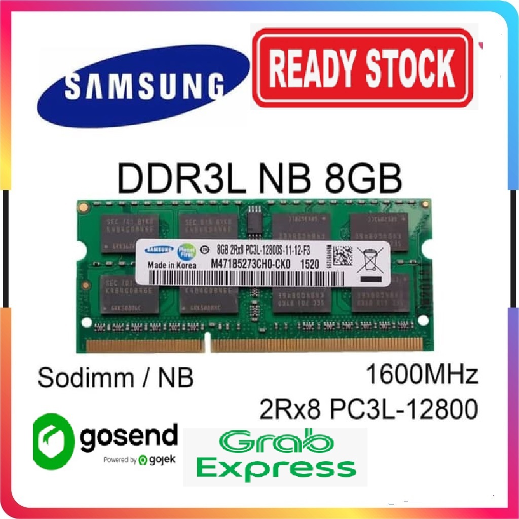 Samsung Ram Laptop DDR3L 8GB 1600MHz| Sodim Ram Laptop DDR3L 8GB BARU