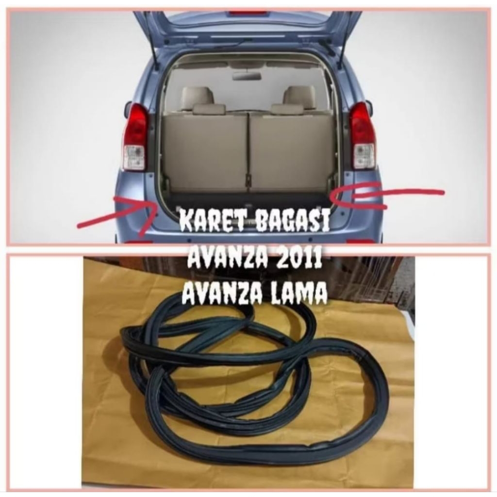KARET BAGASI AVANZA KARET PEREDAM SURA BAGASI BELAKNG AVANZA 2016/2024 ORIGINAL