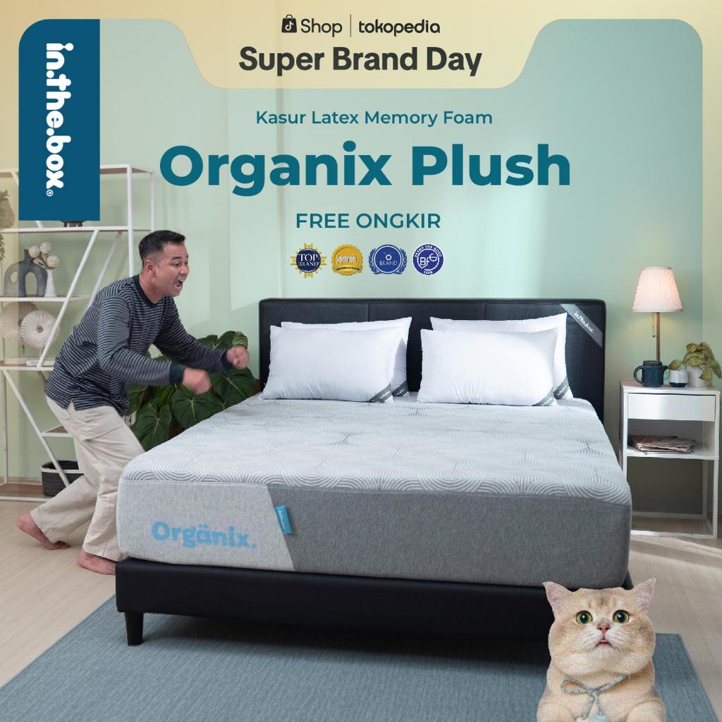 In The Box Central / Kasur Raffi Ahmad / In The Box Organix Plush - Bonus 1 Bantal untuk ukuran 90, 