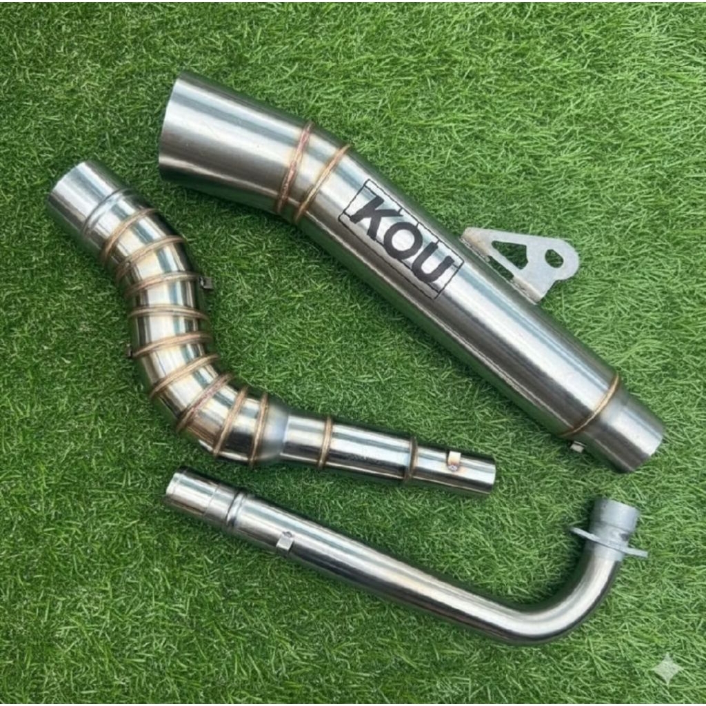 knalpot racing kou freeflow leheran kobra motor Blade Revo fi kharisma Vega Supra x 125 Jupiter z As