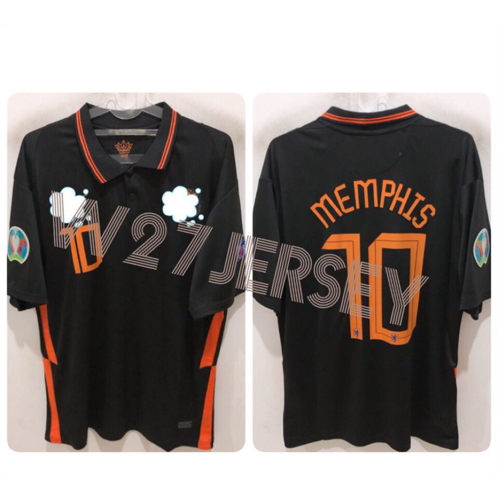JERSEY HOLLAND AWAY 2020 name player Memphis + Patch Euro 2020