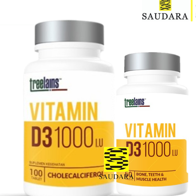 Treelains Vitamin D3 1000 IU - 60 Tablet & 100 Tablet