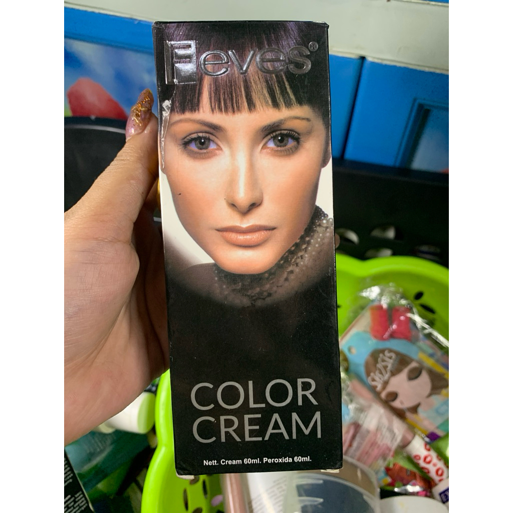 pewarna rambut permanen FEVES Color Cream warna Fiery yellow kuning blonde