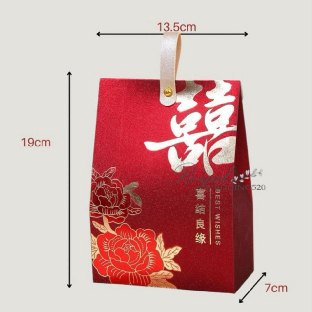 KOTAK HANDUK/PAPERBAG WEDDING SANGJIT BUNGA GLITER TEBAL S