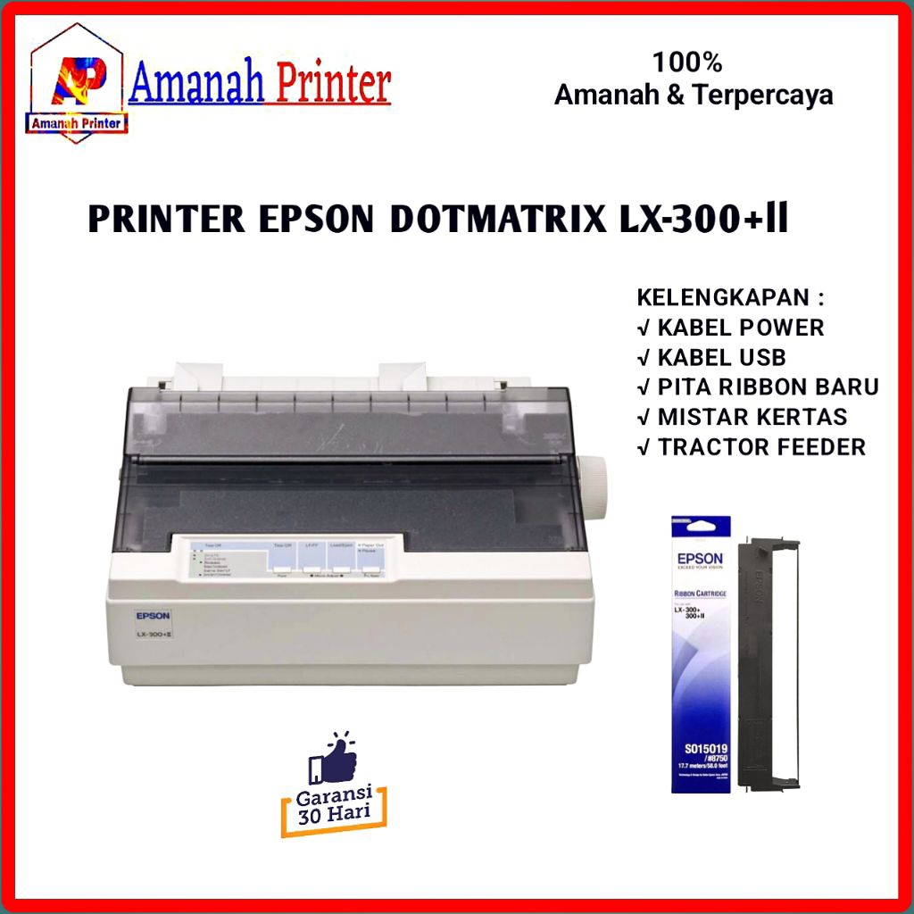 Printer Epson Dotmatrix LX300+|| LX-300+|| Second Siap Pakai Murah