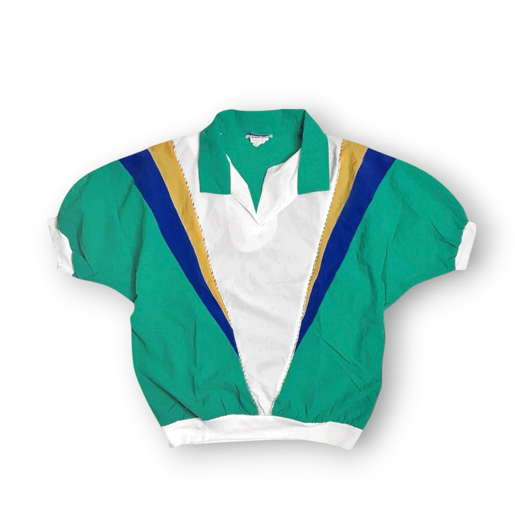 80s Cape Cod Colorblock Made In Usa Vintage Polo Shirt
