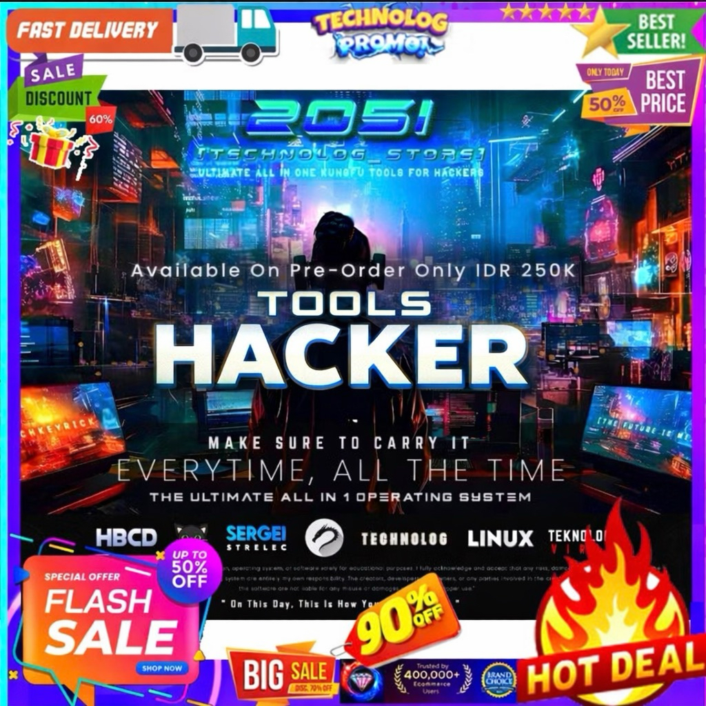 PAKET SOFTWARE HACKER ULTIMATE All in One Operating System TURBO SPEED 64GB USB3.2 | Recovery Data &