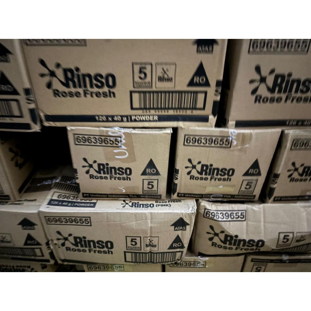 Rinso deterjen bubuk pk renteng kartonan - per dus