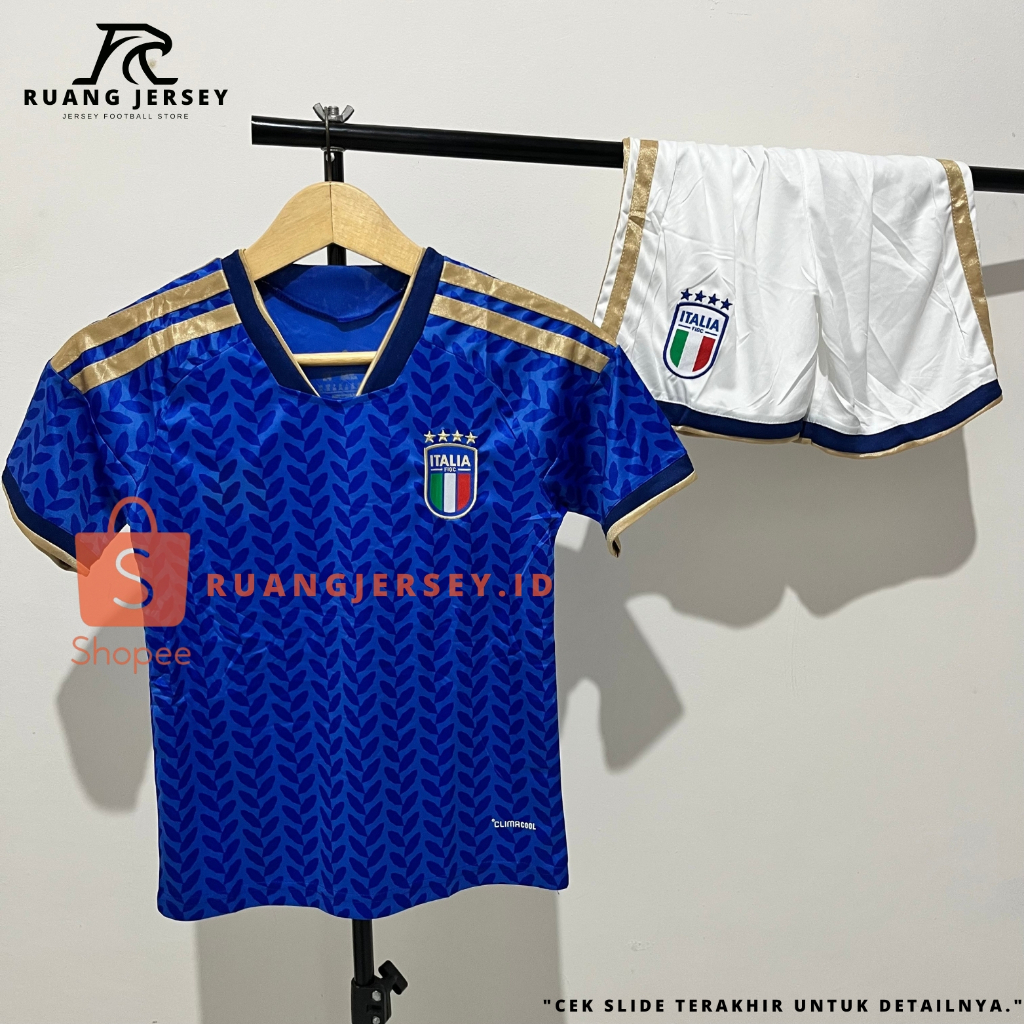 Jersey Sepak Bola Anak Italia Home Piala Dunia 2026 Jersey Anak High Quality