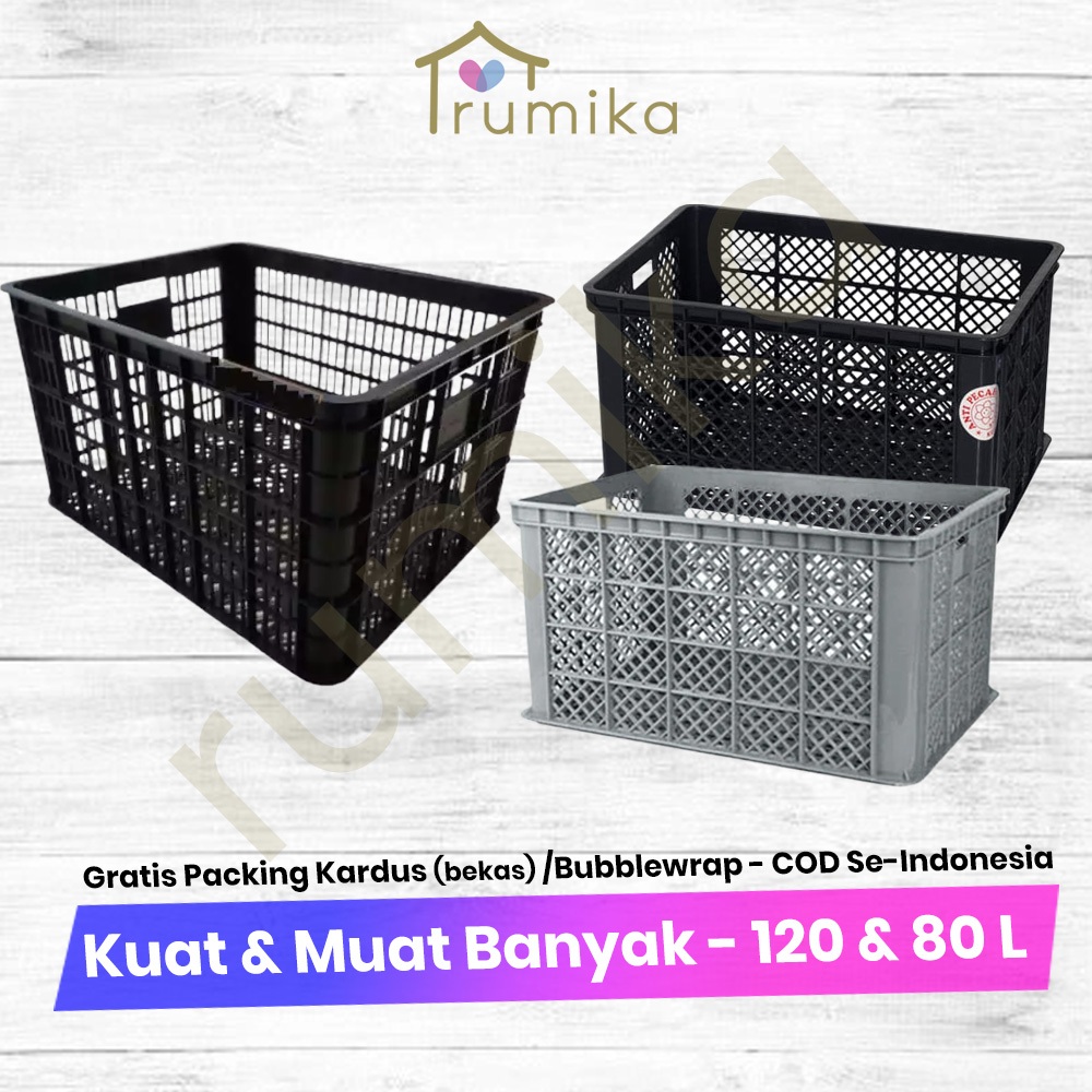 Keranjang Industri Krat Industri Besar 120 Liter & 80 Liter