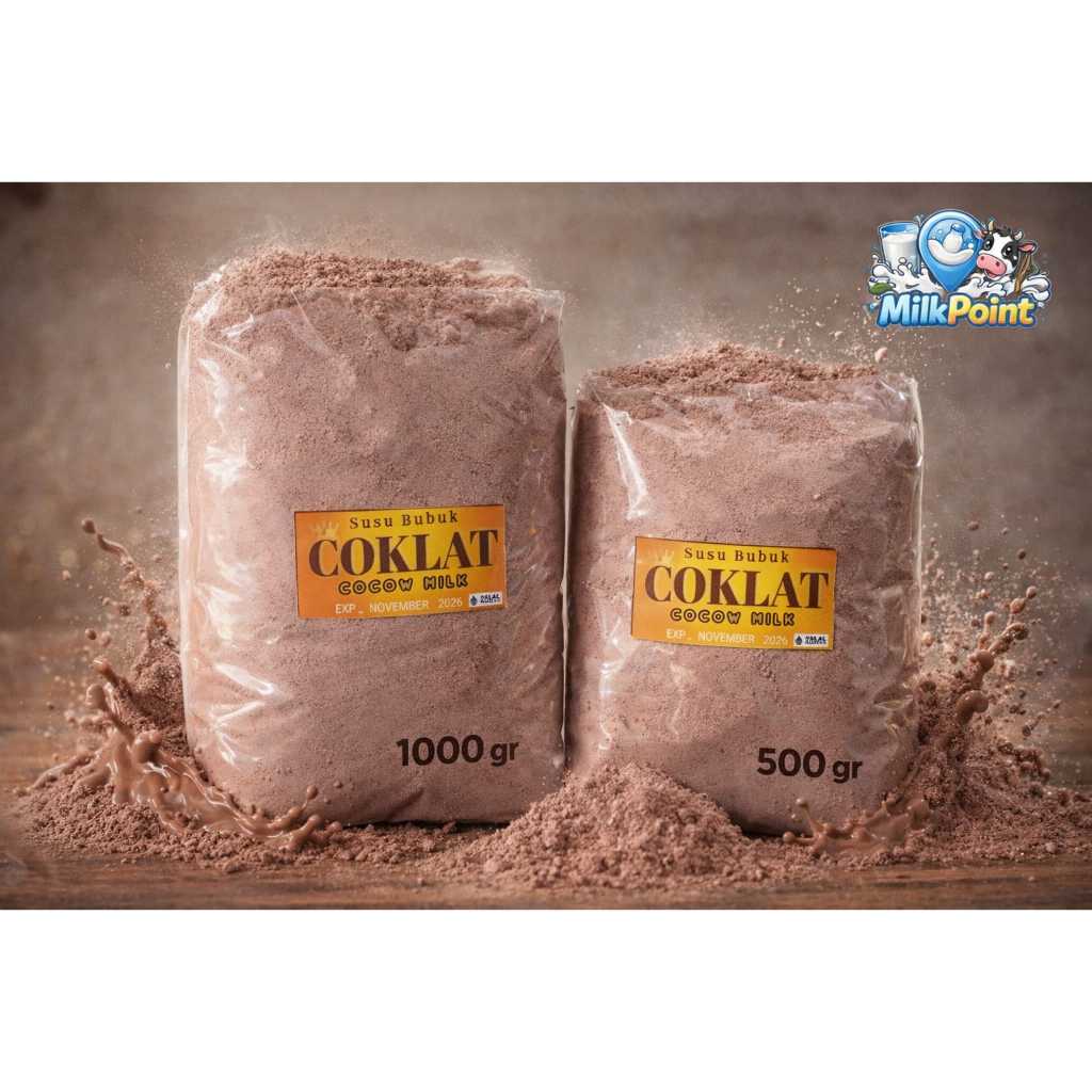 MILKPOINT Susu Coklat Bubuk Creamy Kiloan 1000gr Kemasan Pouch 1kg Untuk Minuman Kue Roti Dessert Le